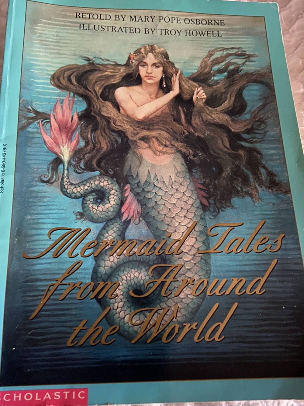 Mermaid story stories world folk tales artwork cover book blue illustrated tale